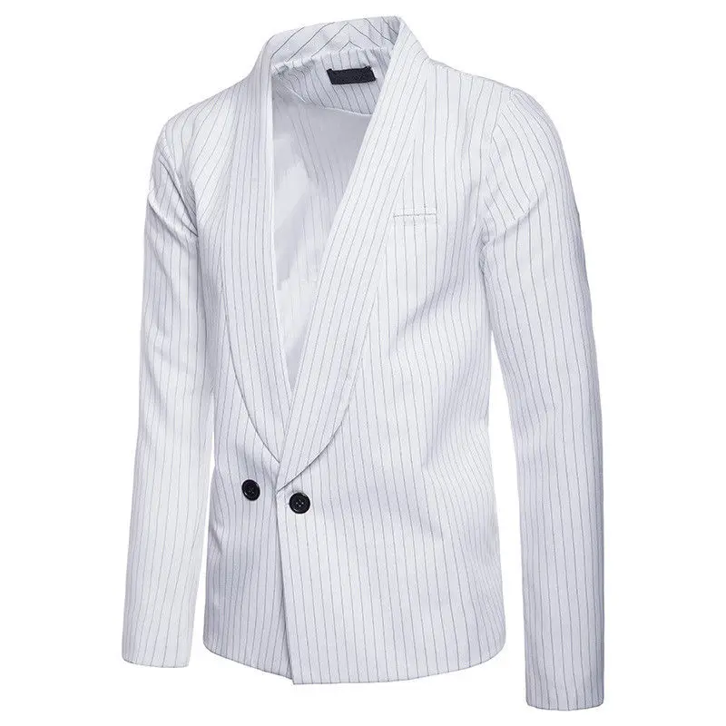 

High Quality Fashion Brand Luxury Men Blazer Striped Casual Slim Fit Suit Jacket Male Blazers Classic Mens Suits Plus Size 3XL