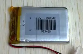 5 шт. оптовая продажа 3.7 В литий-полимерная батарея 523450 общие 1000 мАч MP4 Портативный Динамик Bluetooth Динамик