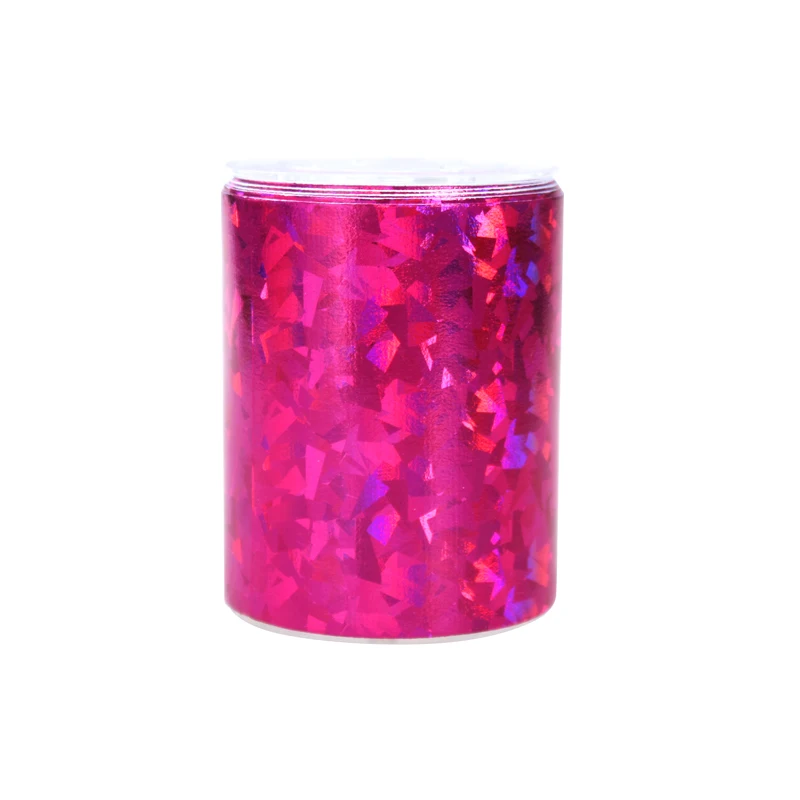 

200yards 75mm shocking pink diamond foil grosgrain ribbon