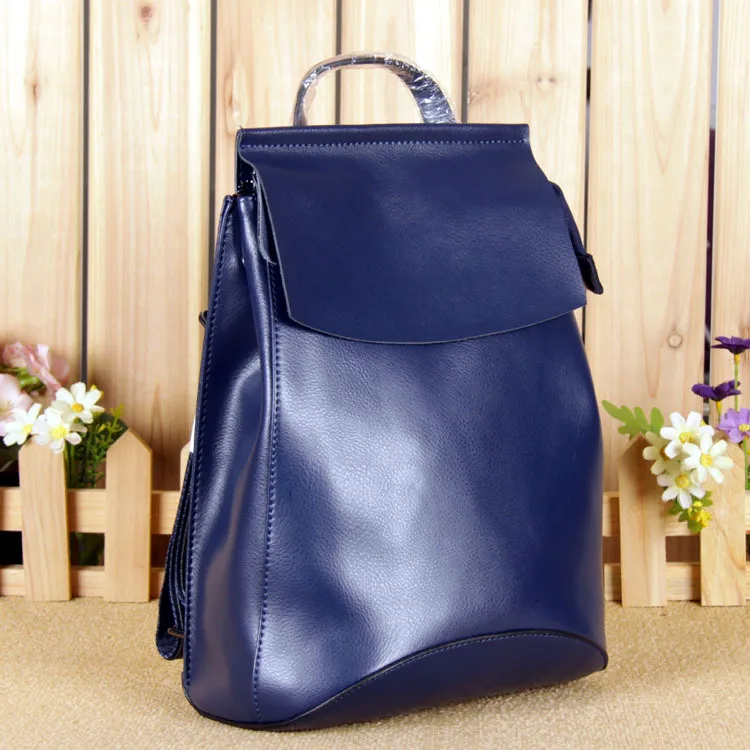 Leather shoulder bag backpacks fashion leisure travel backpack leather wild Korean version of the college wind bag women's bag