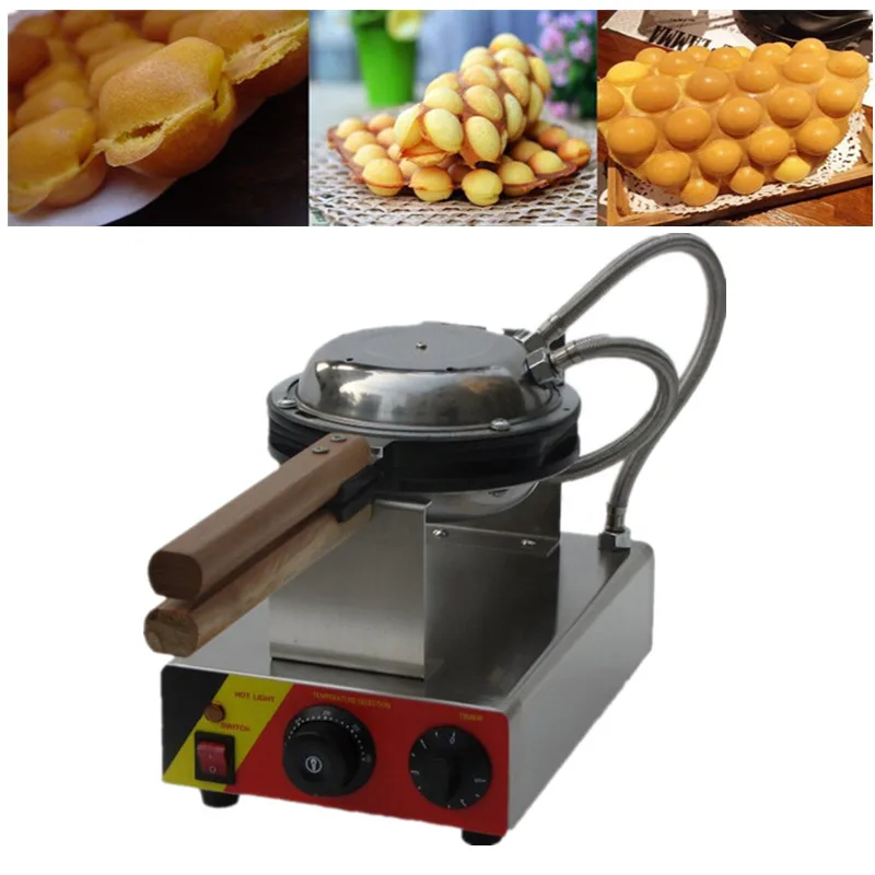 Commercial Stainless Steel Electric Egg Waffle Machine QQ Egg Bubble