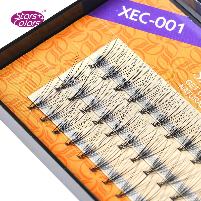 

Free Shipping 7 trays 10 flares Eyelash Environmental Silk Natural false Eye lash full look thick make up extenions