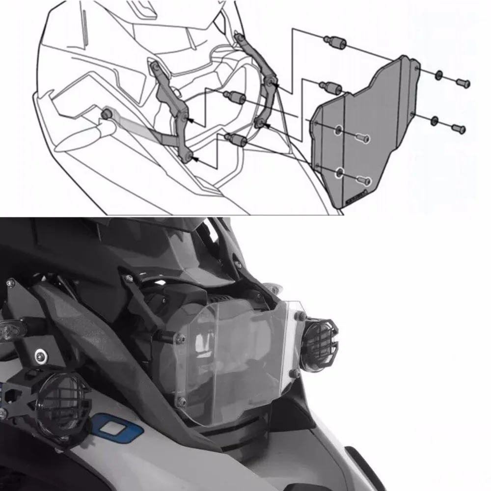 bmw gs 1200 headlight protector