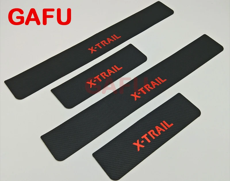 

For Nissan X-Trail XTrail ROGUE T32 2014-2017 Door Sill Scuff Plate Guards Door Sills Strip Protector Stickers Car Accessories