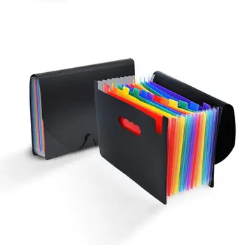 

A4 File Folder Document Bag Cute Color Receipt File Expanding Bill Folder 13 Pockets Document Organizer Office Supply Stationery
