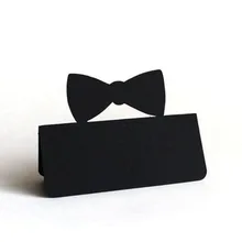 Свадебные открытки с галстуком-бабочкой, Элегантные Свадебные таблички на заказ, эскорт-карты