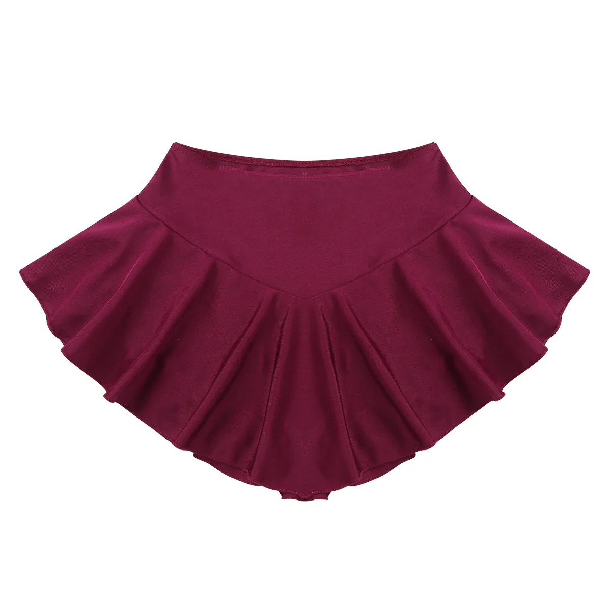 High Quality Adult Figure Skating Skirt Ballet Dance Tutu Skirt Women Girls Gymnastics Ice Skating Teacher Training Short Skirts - Цвет: Wine Red