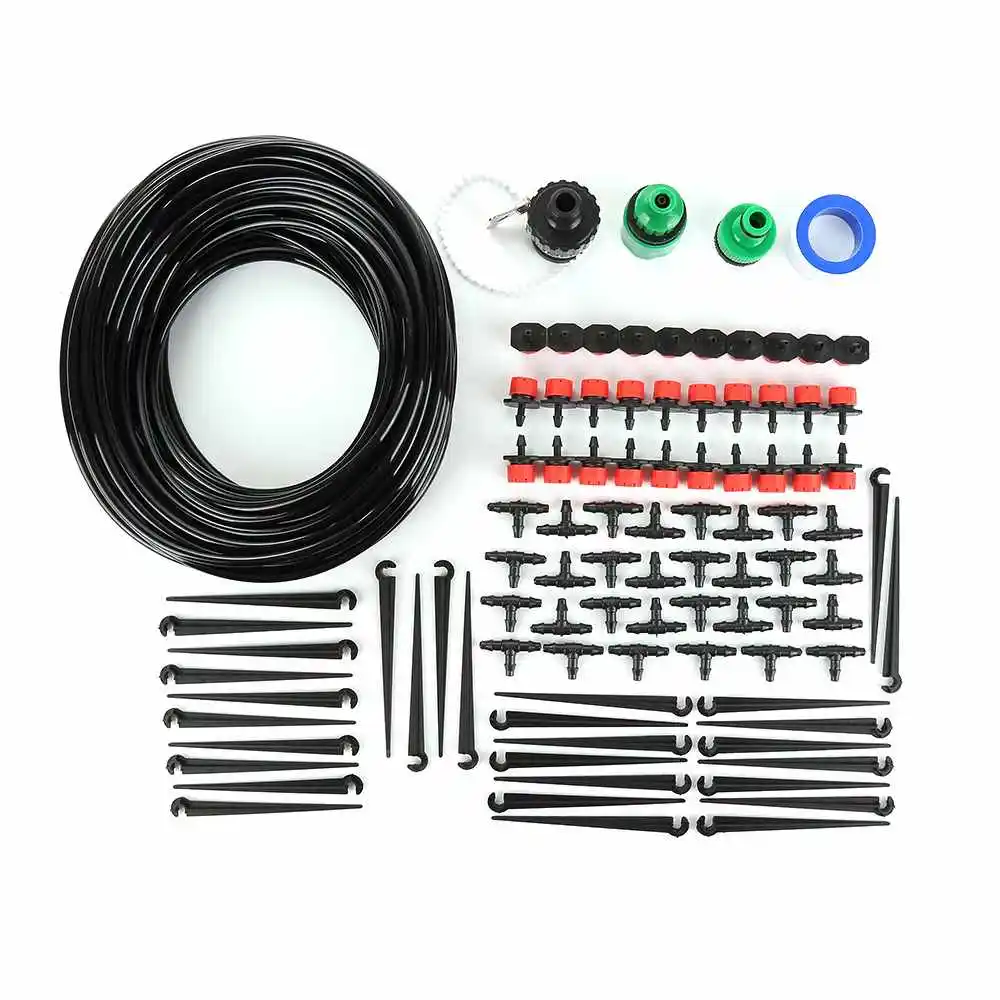 Liplasting Garden Hose Kits Micro Drip Irrigation System Plant Watering With Adjustable Dripper 25M DIY Automatic Watering Timer