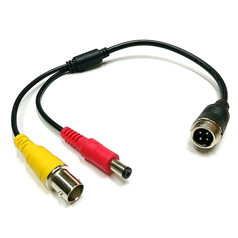 

M12 4Pin Male TO BNC DC Video Adapter Cable / Shielded Wire 10PCS