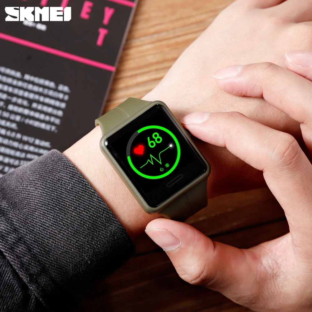 SKMEI роскошные Цифровые умные часы с Bluetooth спортивные пульсометром шагомером
