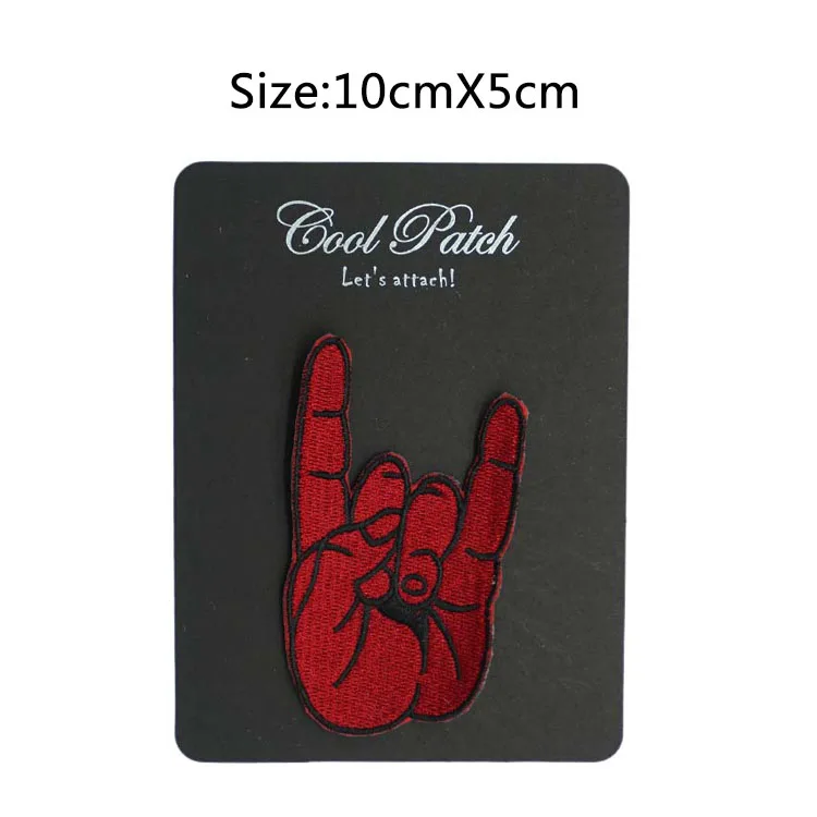 Devil Horns Hand Sign Salute Music Band Iron On/sew On Patch Tshirt