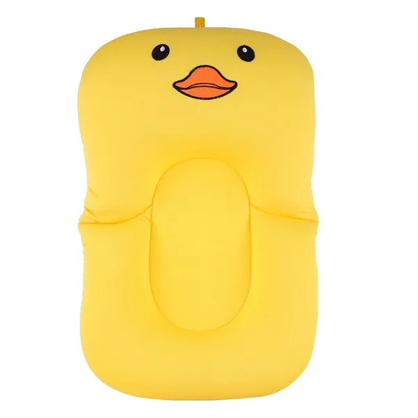 Детская ванночка новорожденный складывающийся коврик и стул полка сиденье для новорожденных младенческой поддержки Подушка коврик - Цвет: yellow duck