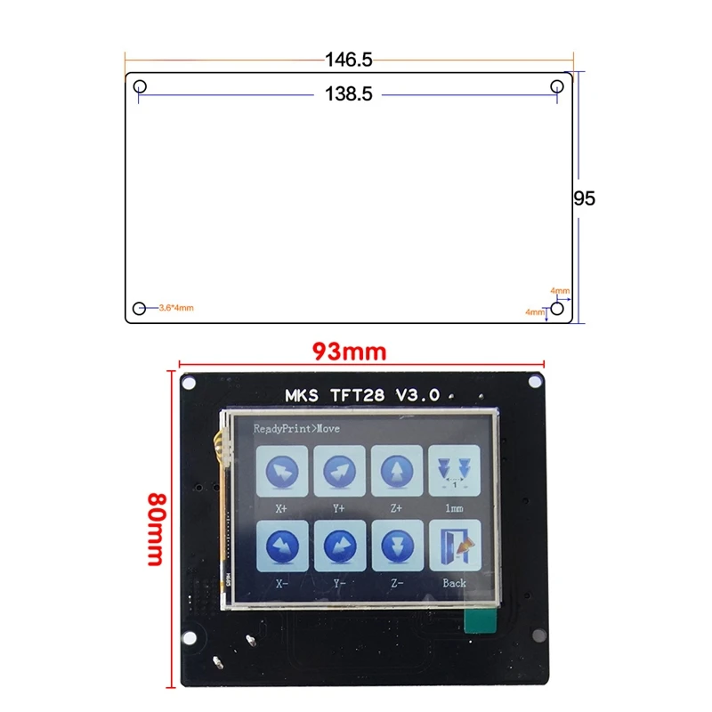 

3D Printer 32bit MKS SBASE V1.3 Control Board +MKS TFT28 LCD Touch Display-SCLL