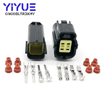

5Set 4 Pin Female Male Automotive Electrical Plug Waterproof Denso Connector 174257-2 174259-2 For MAZDA 626 98-00 Oxygen Sensor