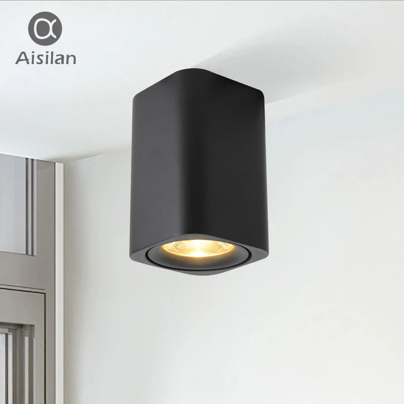Aisilan cuadrado LED montado en superficie cubo Downlight de techo para habitación/corredor/pasillo AC85-260V COB diseño foco - 6