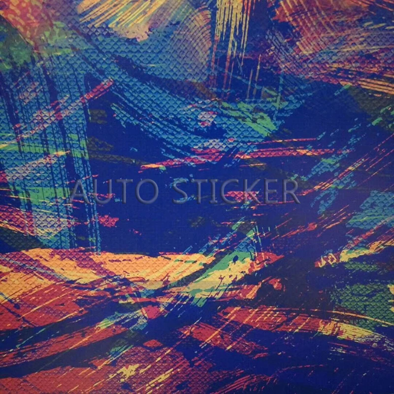 colorful Abstract painting camo vinyl car wrap 4