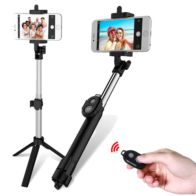 

SOONHUA Foldable Selfie Stick With Bluetooth Button Selfie Shutter Remote Controller Mini Tripod For iPhone 6 7 8 Android Phone