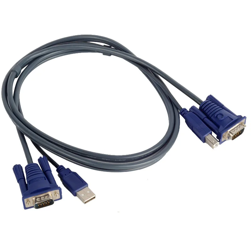 1 шт. USB 2 0 KVM переключатель 15 контактный стандарт VGA + A к B кабели компьютер принтер