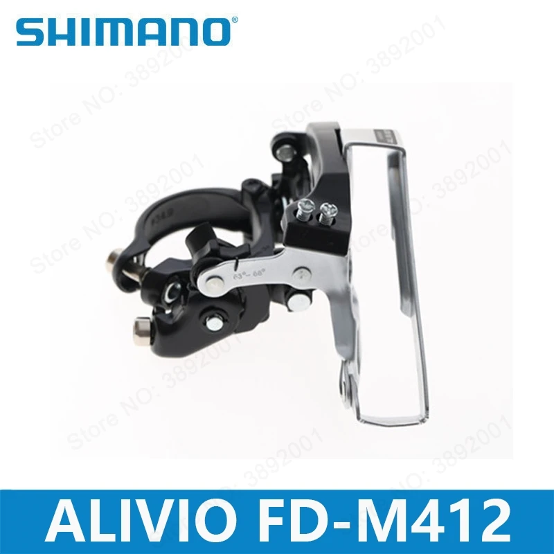 SHIMANO Alivio FD-M412 Derailleur delantero Triple y 7/8 velocidad Drivetrains montaña bicicleta piezas ciclismo 31,8/34,9mm Top swing