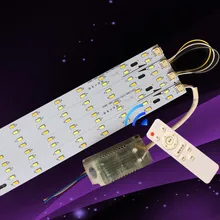 Светодиодный Замена светильник источник пульт дистанционного управления с плавной регулировкой 220V 5730SMD Светодиодные ленты Светильник лампы светильник ing для кухни