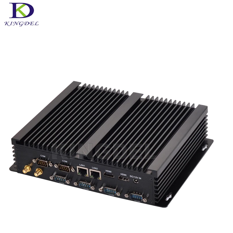 Kingdel Industrial PC,Fanless Mini Desktop Computer,i7 5550U,Nettop,Dual LAN,6*COM,4*USB3.0,Wifi,Windows10,HTPC,TV BOX,Mini PC