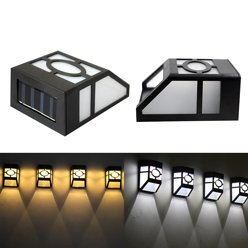 Vintage Solar Powered Wall Mount LED Light Outdoor Garden Path Landscape Yard Lamp Dropshipping