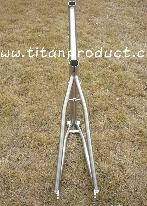 Perfect New Dropouts Style!!! Titanium Bicycle Frame Cyclocross Frame (with Mudguard and Rack Mounts) 5