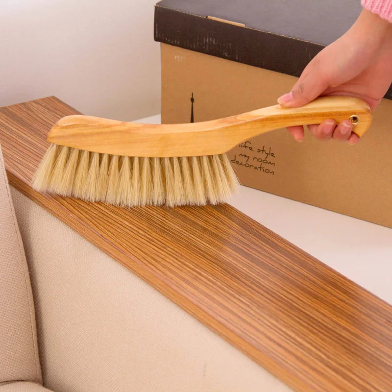 

Cleaning Brush Soft Wood Handle Hotel Family Clothes Dust Hair Sofa Bed Sheets Bedspread Carpet Cleaning Natural Bristle