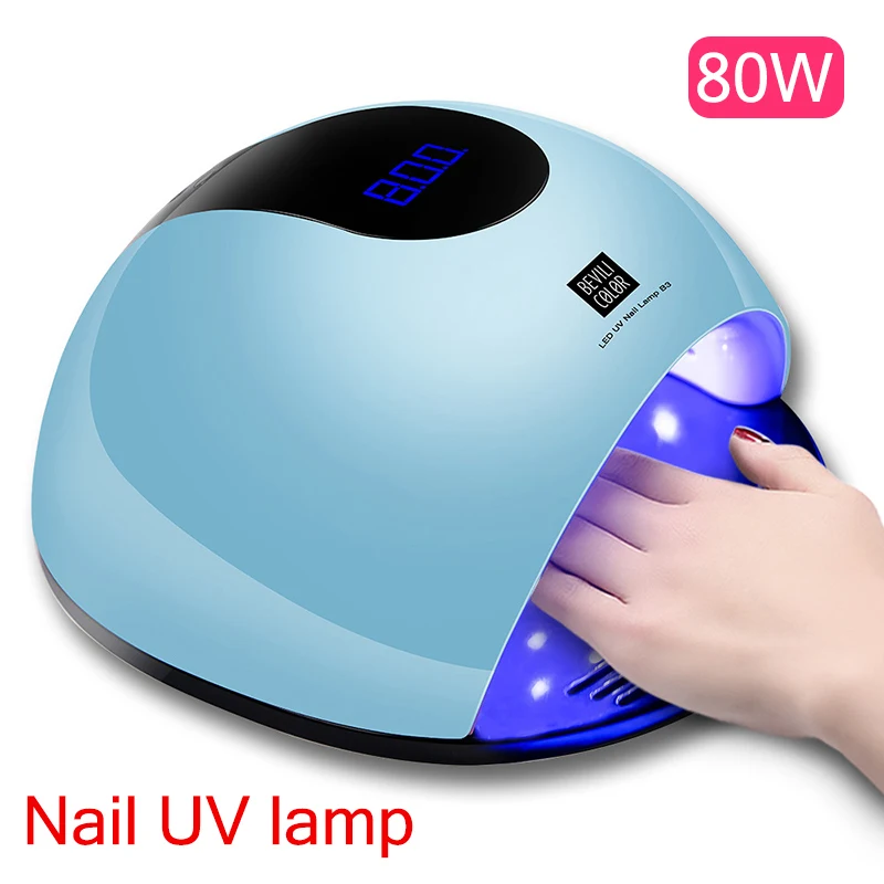 

UV LED Nail Dryer Lamp Curing Light 80W Gel Polish Sensor Manicure Nail Art Machine Tool Phototherapy lamp