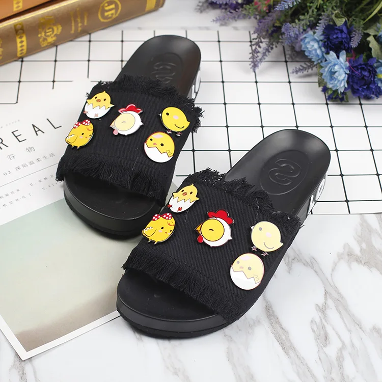 2019 Summer Most Comfortable Womens Casual Shoes Ladies Black Slip On Slippers Cheap47