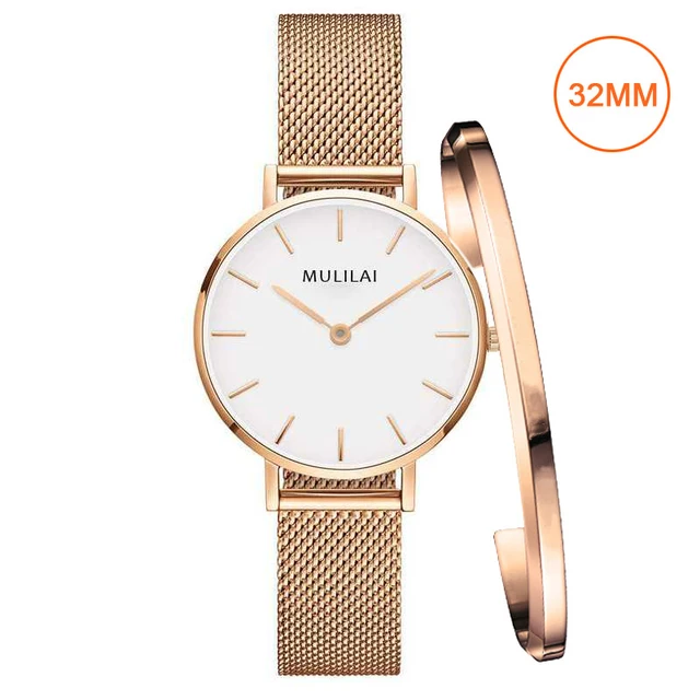32mm Luxury Brand Ladies Steel Bracelet Quartz Watch fashion Simple Rose gold wo 32mm Luxury Brand Ladies Steel Bracelet Quartz Watch fashion Simple Rose gold wo