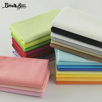 

Booksew 100% Cotton Fabrics 25 Pcs Solid Colors Charm Packs Fat Quarter Home Textile For Bedding Quilting Clothing Patchwork CM