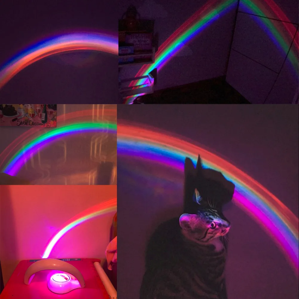 Arco iris m/ágico proyector luz proyecta un gran hermoso arco iris