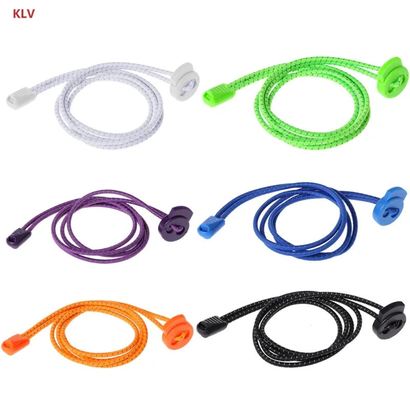 

KLV Sports Reflective Shoelaces For Running Hiking Lazy Safty Round Buckle Elastic Band