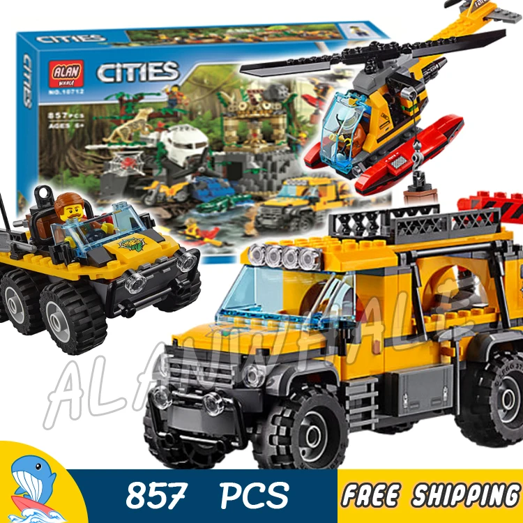 857pcs City Jungle Explorers Exploration Site Wild Animals 02061 Model Building Blocks Assemble Toys Bricks Compatible With Lego