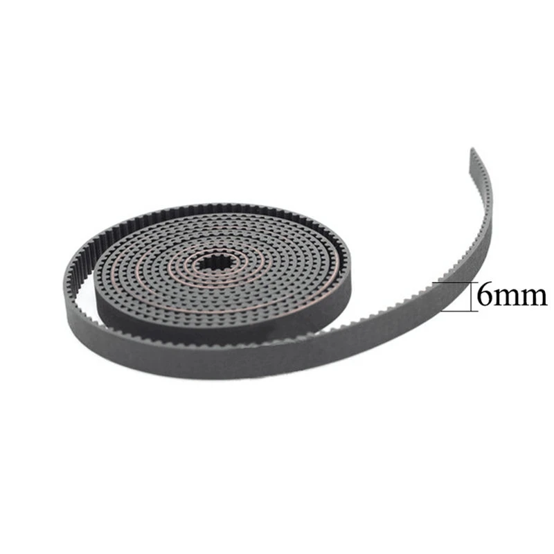 Mayitr 1pc 2M 6mm Width GT2 Open Timing Belt RF Fiber Glass Reinforced Rubber Timing Belts for 3D Printer Parts