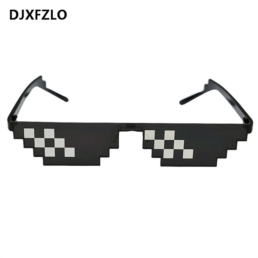 DJXFZLO 2020 очки 8 бит MLG пиксельные солнцезащитные для мужчин и женщин брендовые Thug Life