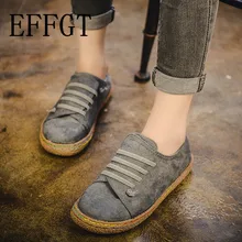 Effgt/Новые весенние женские мокасины на плоской подошве с круглым носком; повседневные женские туфли на плоской подошве без застежки; женские туфли-оксфорды; A70