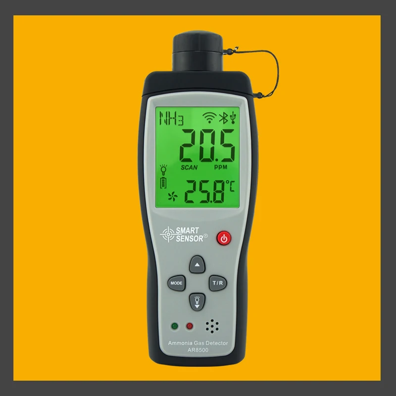 Handheld Ammonia Gas NH3 Detector Meter Tester Monitor Range 0 100PPM Sound Light Alarm Li