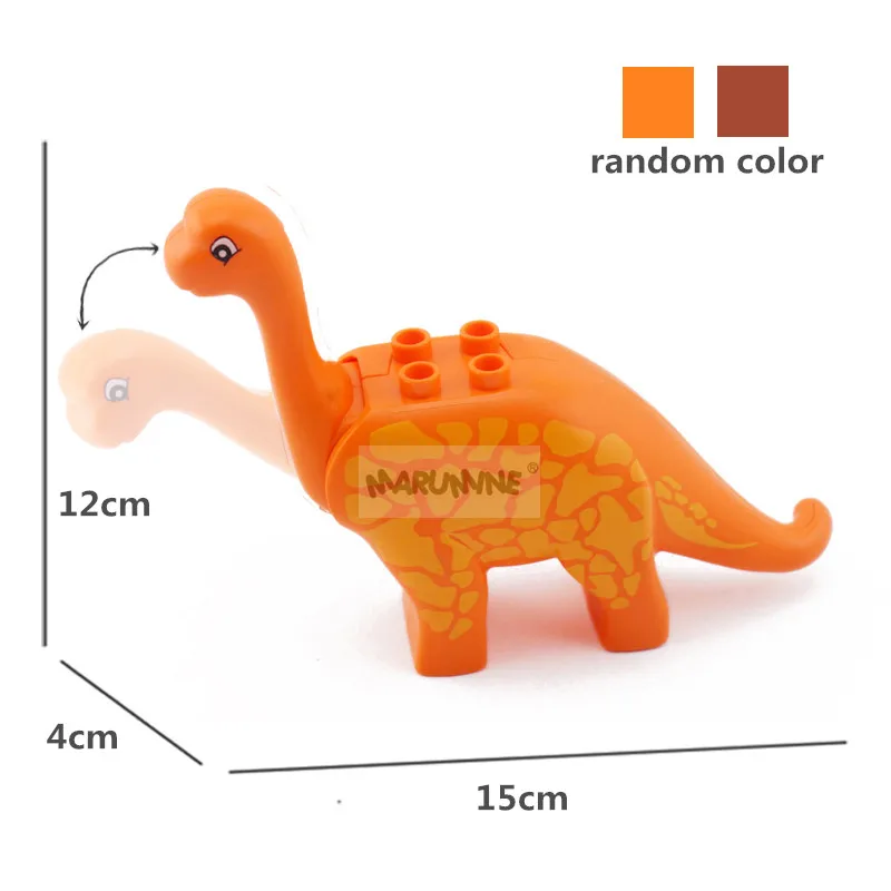 MARUMINE Bricks Classic Zoo Animal Series Dinosaur Whale Horse Dog Big Particle Classic Building Blocks Children Educational Toy diy house kits