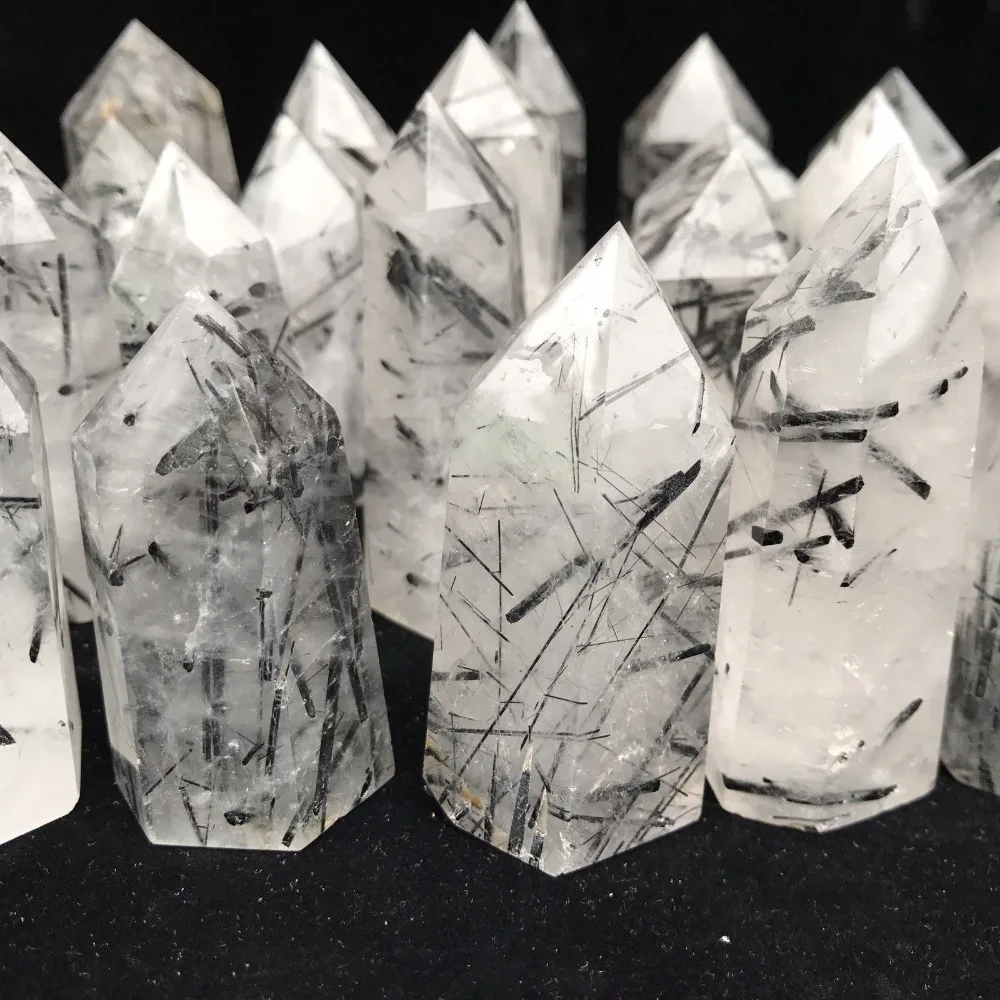 

1000g Natural tourmaline obelisk quartz crystal wand point healing miner stones