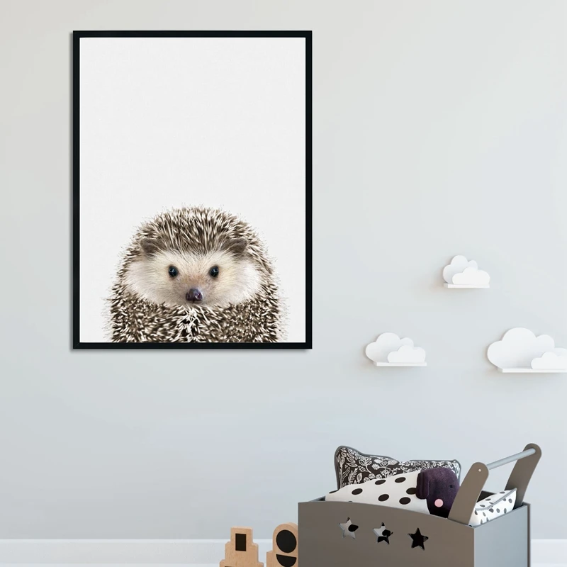 Hedgehog Wall Art Print Kids Room Decor