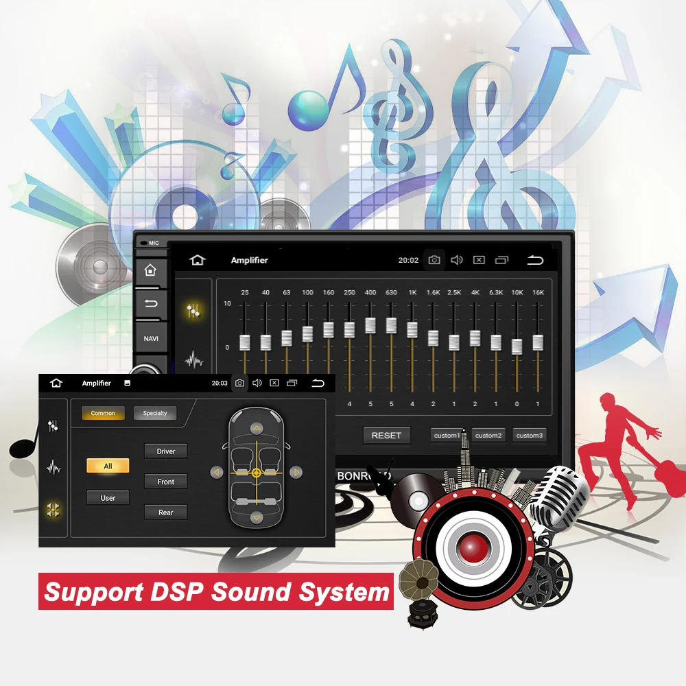 Sale Bonroad7"2Din Octa Core Android 8.1. Car Multimedia Player With DSP For Nissan GPS Navigation Radio Stereo Audio Player(No DVD) 3