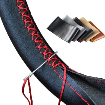 

New wear-resistant Car Steering Wheel Covers Leather Braid on the Steering Wheel Cover of Car universal Interior Accessories