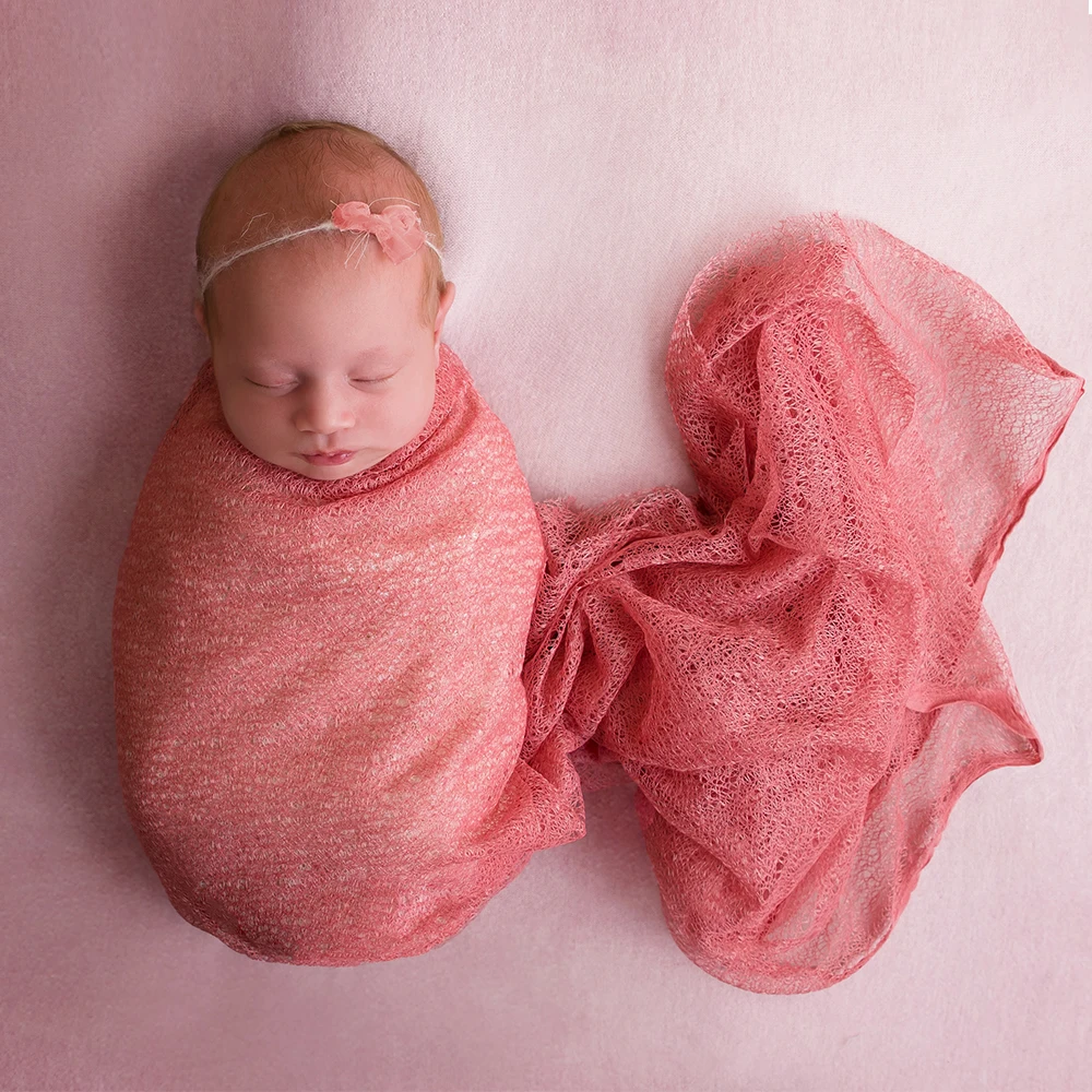 150x100cm Newborn Wrap Stretchy Hollow Infant Photography Accessories Baby Photo Props Little Kid Studio Blanket Basket Filler ready to ship 60x30cm mohair hollow wrap newborn boy girl cover photography props baby photo shoot stretchy infant accessories