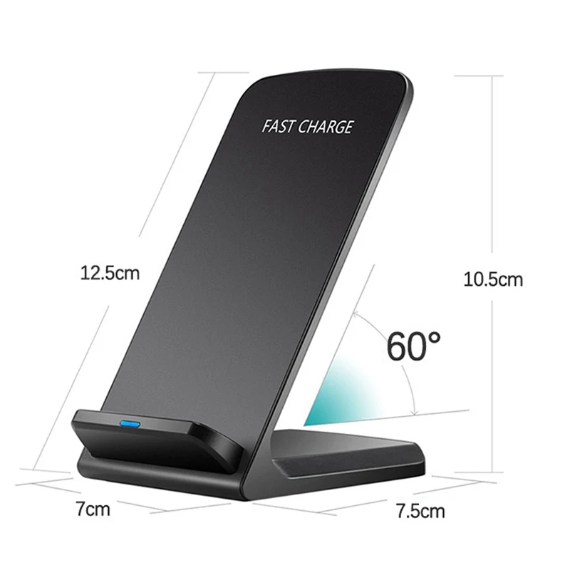 

Qi Wireless Charger For Samsung S9 S8 S7 Fast Wireless Charging Dock For iPhone XS Max XR X 8 Fast Wireless Charging Stand