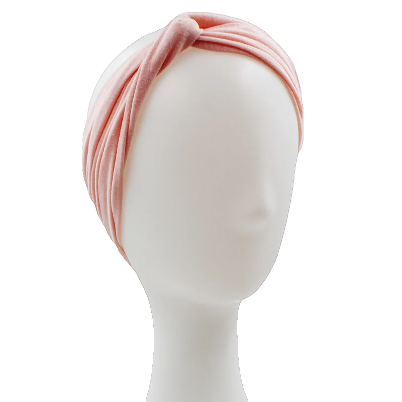 LOVINGSHA diseño sólido mujeres pelo Accesorios todo lazo elástico del pelo las vendas del pelo del Ponytail Headwear torció FD061