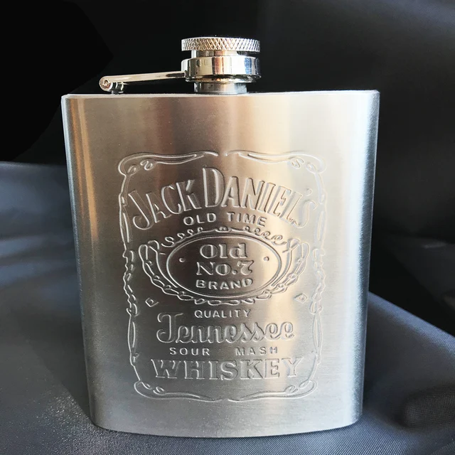 Portable 7oz Stainless Steel hip flask with Box as Gift Whiskey Honest