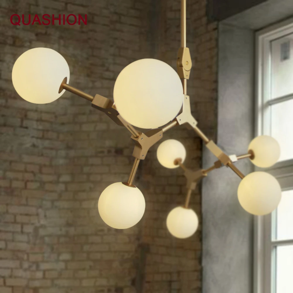 Modern LED Pendant Lights Nordic Art Glass ball Pendant Lamp Dining