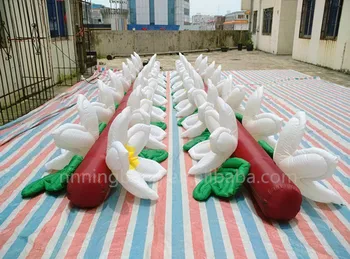 

Free shipping 10m long inflatable flower chain for wedding decoration